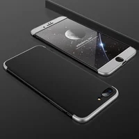 Пластиковая накладка GKK LikGus 360 градусов (opp) для Apple iPhone 7 plus / 8 plus (5.5") Черный / Серебряный