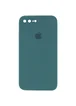 Чехол Silicone Case Square Full Camera Protective (AA) для Apple iPhone 7 plus / 8 plus (5.5") Зеленый / Pine green