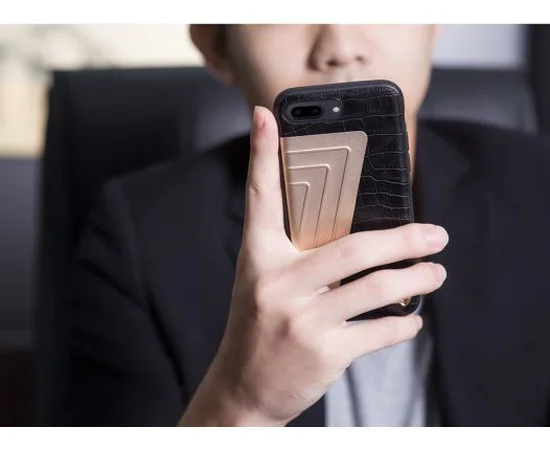 Кожаная накладка Nillkin Hybrid Series для Apple iPhone 7 plus / 8 plus (5.5") Черный / Золотой