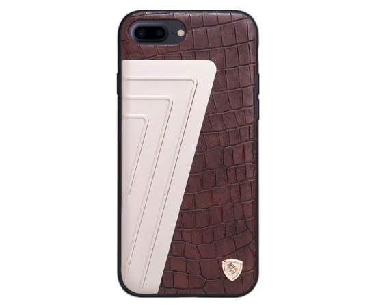 Кожаная накладка Nillkin Hybrid Series для Apple iPhone 7 plus / 8 plus (5.5") Коричневый / Золотой