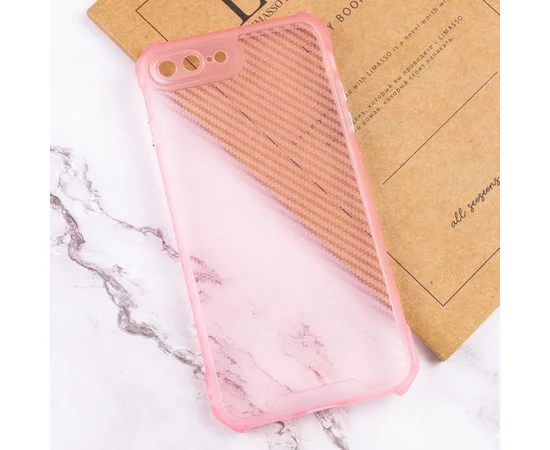 Чехол TPU Ease Carbon color series для Apple iPhone 7 plus / 8 plus (5.5") Розовый / Прозрачный