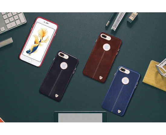 Кожаная накладка Nillkin Englon Series для Apple iPhone 7 plus (5.5") Синий