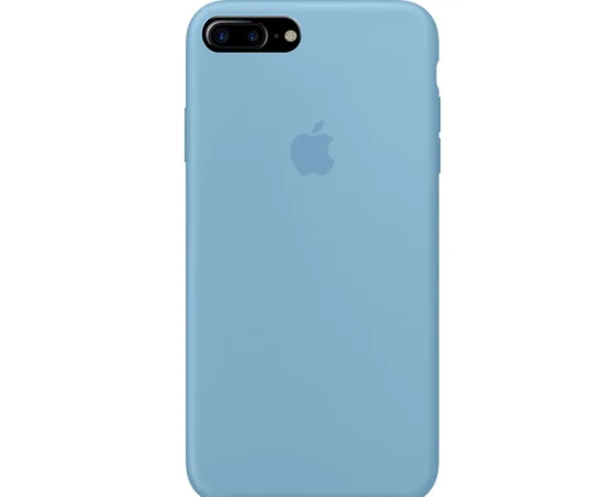 Чехол Silicone case (A) (с закрытым низом) для Apple iPhone 7 plus / 8 plus (5.5") Голубой / Cornflower