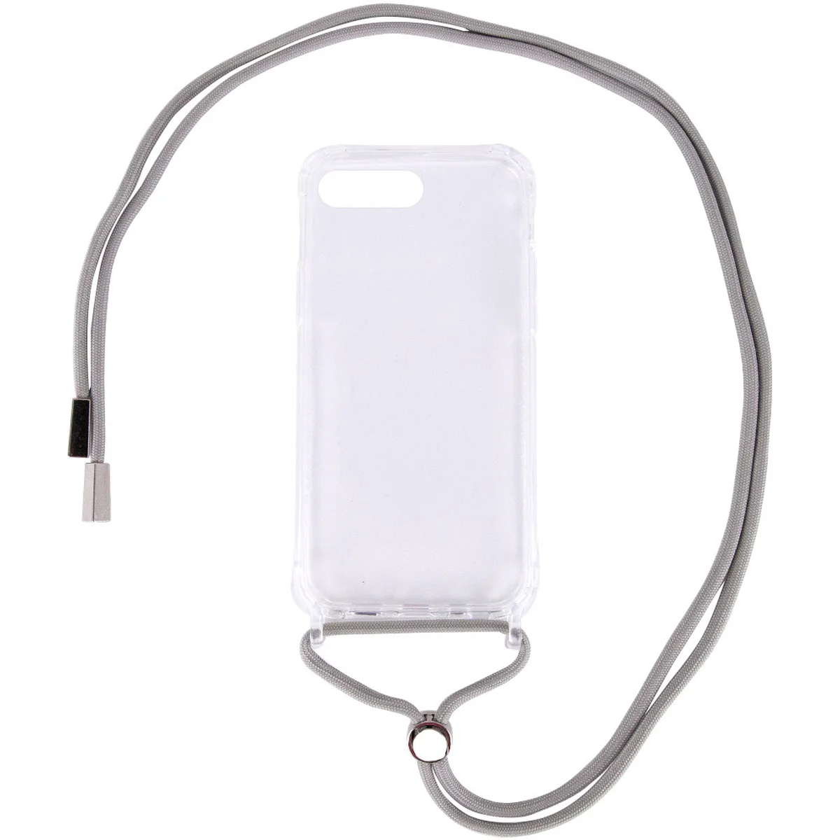 Чохол TPU Crossbody Transparent для Apple iPhone 7 plus / 8 plus (5.5 ") Сірий