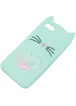 Силиконовый чехол Love Cat 3D для Apple iPhone 7 plus / 8 plus (5.5") Мятный / Mint