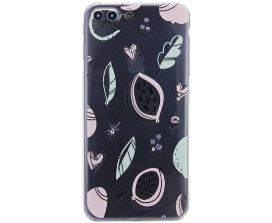 TPU чехол Luxury Diamond full protective для Apple iPhone 7 plus / 8 plus (5.5") Прозрачный / Экзотические фрукты
