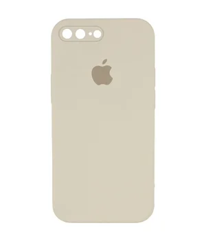 Чехол Silicone Case Square Full Camera Protective (AA) для Apple iPhone 7 plus / 8 plus (5.5") Бежевый / Antigue White