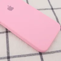 Чехол Silicone Case Square Full Camera Protective (AA) для Apple iPhone 7 plus / 8 plus (5.5") Розовый / Light pink