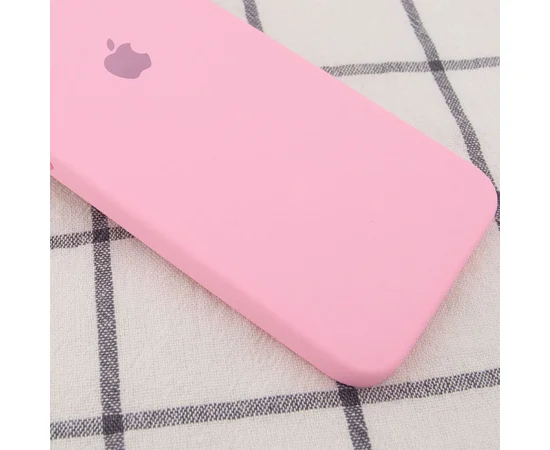 Чехол Silicone Case Square Full Camera Protective (AA) для Apple iPhone 7 plus / 8 plus (5.5") Розовый / Light pink
