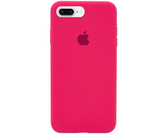 Чехол Silicone Case Full Protective (AA) для Apple iPhone 7 plus / 8 plus (5.5") Розовый / Hot Pink