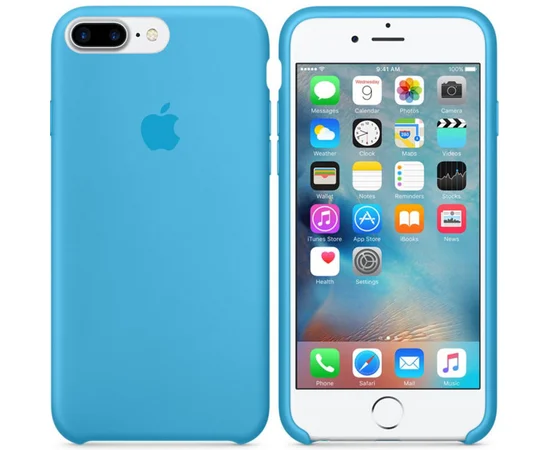 Чехол Silicone case (A) для Apple iPhone 7 plus / 8 plus (5.5") Голубой / Pacific Blue