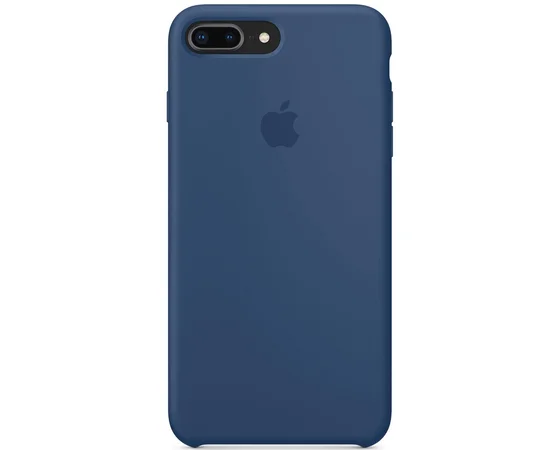 Чехол Silicone case (A) для Apple iPhone 7 plus / 8 plus (5.5") Синий / Navy Blue