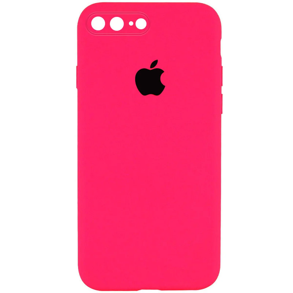 Чехол Silicone Case Square Full Camera Protective (AA) для Apple iPhone 7 plus / 8 plus (5.5") Розовый / Barbie pink