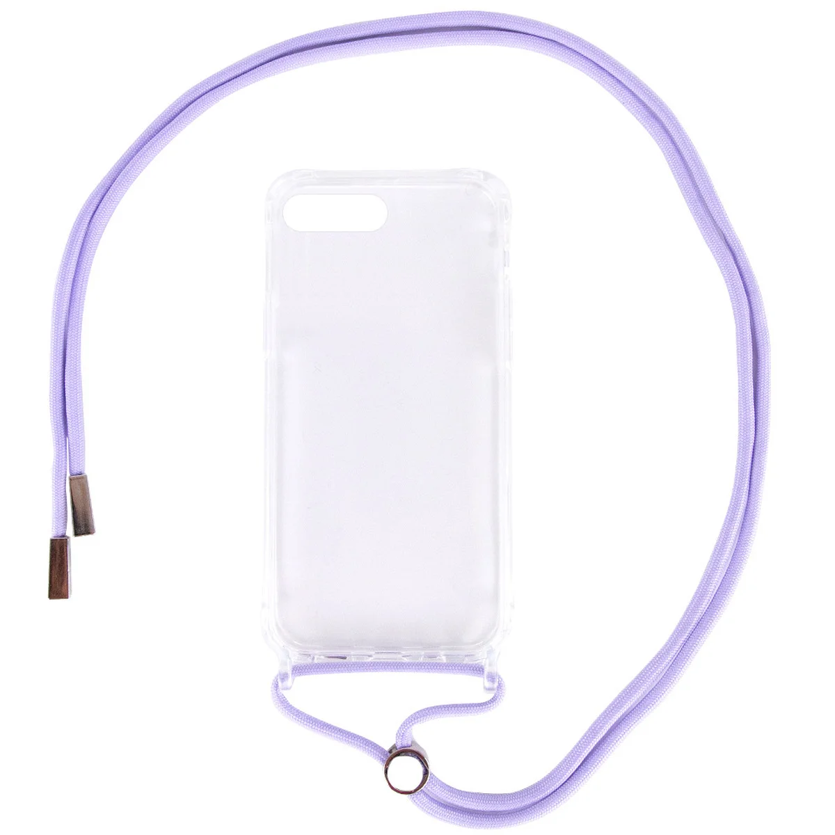 Чехол TPU Crossbody Transparent для Apple iPhone 7 plus / 8 plus (5.5") Сиреневый