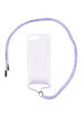 Чехол TPU Crossbody Transparent для Apple iPhone 7 plus / 8 plus (5.5") Сиреневый