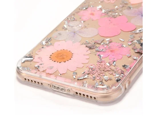 TPU чехол "Flowers and tinsel " для Apple iPhone 7 plus / 8 plus (5.5") Маргаритки нежно розовые