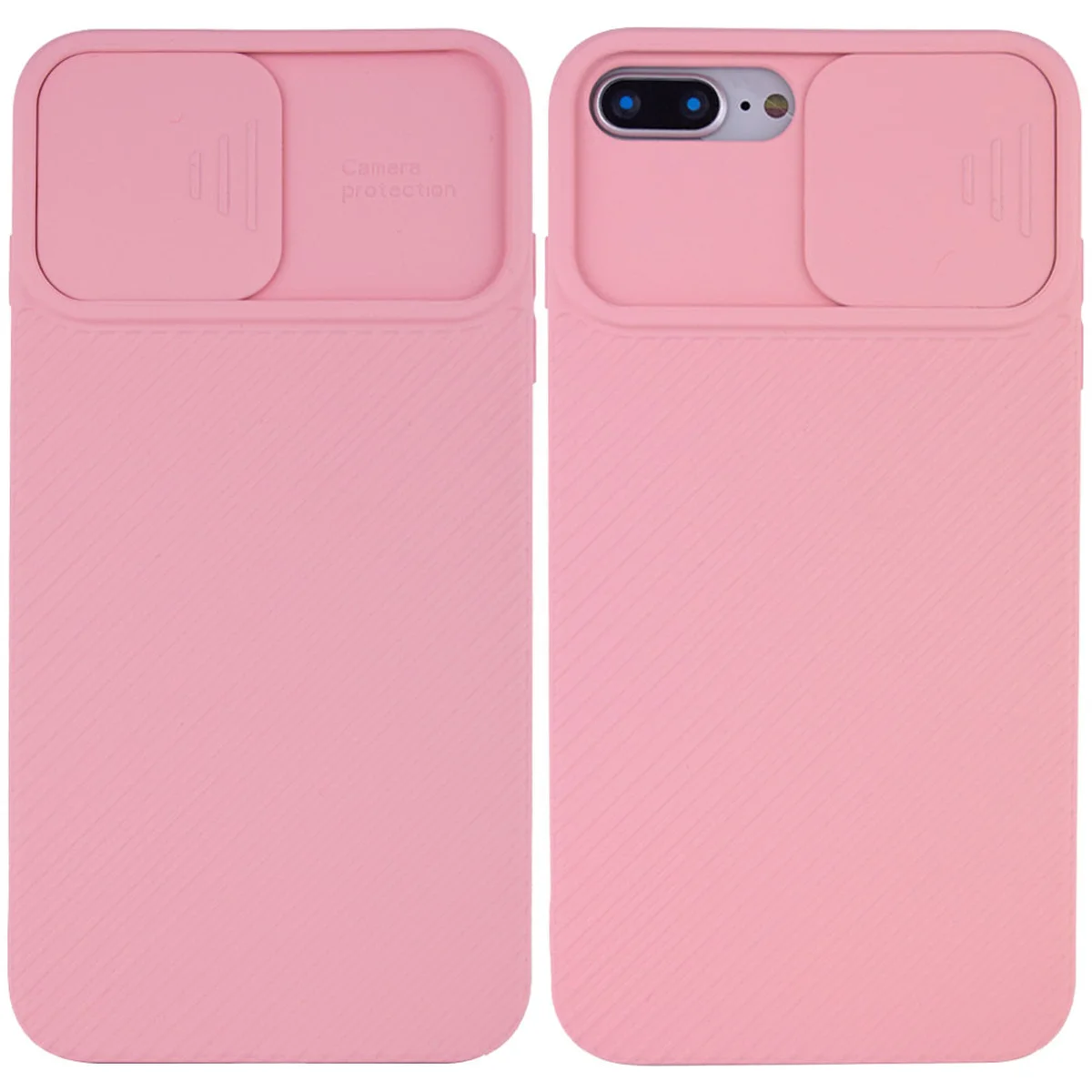 Чехол Camshield Square TPU со шторкой для камеры для Apple iPhone 7 plus / 8 plus (5.5") Rose Gold