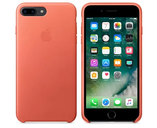 Чехол Smart Leather для Apple iPhone 7 plus / 8 plus (5.5") Оранжевый / Bright Orange