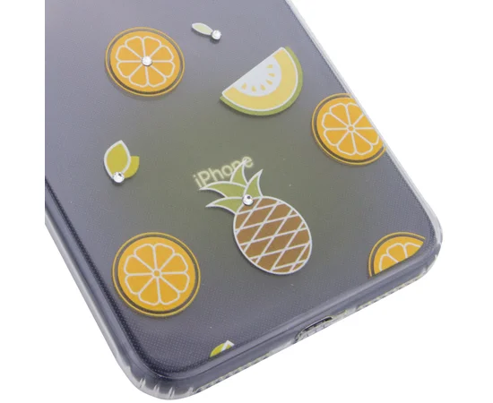 TPU чехол Luxury Diamond full protective для Apple iPhone 7 plus / 8 plus (5.5") Желтый / Тропические фрукты