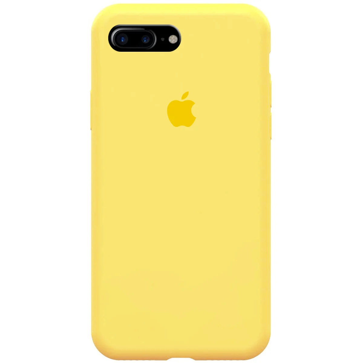 Чехол Silicone case (A) (с закрытым низом) для Apple iPhone 7 plus / 8 plus (5.5") Желтый / Yellow
