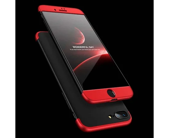 Пластиковая накладка GKK LikGus 360 градусов для Apple iPhone 7 plus / 8 plus (5.5") Черный / Красный