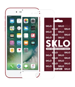 Защитное стекло SKLO 3D для Apple iPhone 7 plus / 8 plus (5.5") Белый