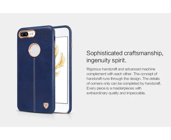 Кожаная накладка Nillkin Englon Series для Apple iPhone 7 plus (5.5") Синий