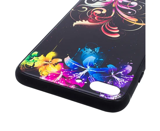 TPU+Glass чехол Night series для Apple iPhone 7 plus / 8 plus (5.5") Цветы