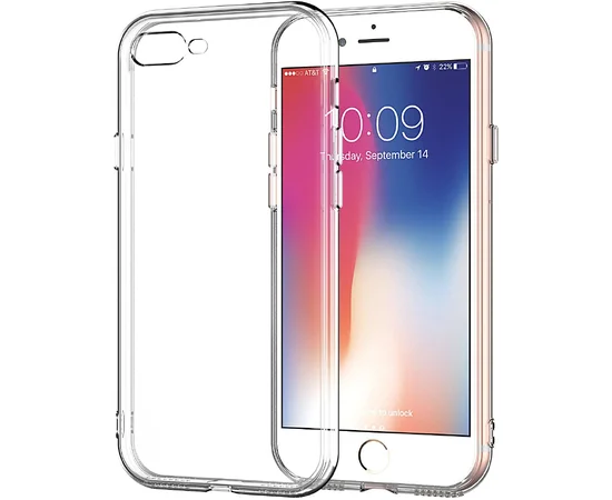 TPU чехол Epic Transparent 1,0mm для Apple iPhone 7 plus / 8 plus (5.5") Бесцветный (прозрачный)