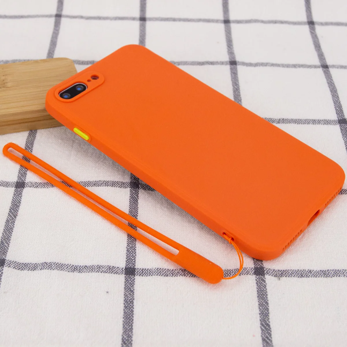 Чохол TPU Square Full Camera для Apple iPhone 7 plus / 8 plus (5.5 ") Помаранчевий