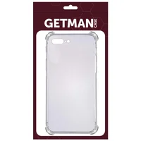 TPU чохол GETMAN Ease logo посилені кути для Apple iPhone 7 plus / 8 plus (5.5") Сірий (прозорий)