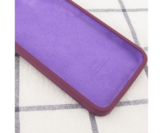 Чехол Silicone Case Square Full Camera Protective (AA) для Apple iPhone 7 plus / 8 plus (5.5") Бордовый / Maroon