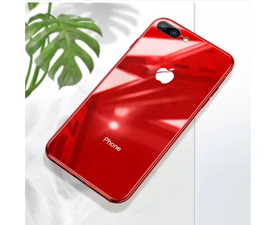 TPU чехол GLOSSY LOGO для Apple iPhone 7 plus / 8 plus (5.5") Красный