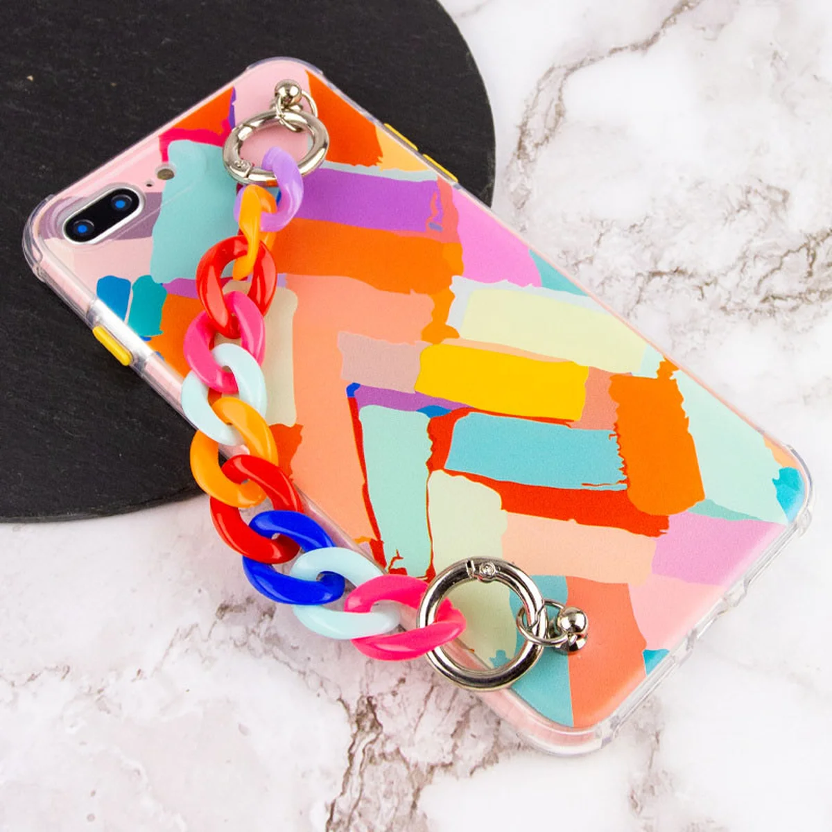 TPU+PC чехол Colorspot с ремешком-цепью для Apple iPhone 7 plus / 8 plus (5.5") Lines