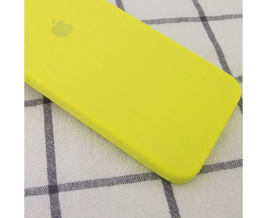 Чехол Silicone Case Square Full Camera Protective (AA) для Apple iPhone 7 plus / 8 plus (5.5") Желтый / Bright Yellow