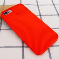 Чехол Camshield Square TPU со шторкой для камеры для Apple iPhone 7 plus / 8 plus (5.5") Красный