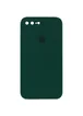 Чехол Silicone Case Square Full Camera Protective (AA) для Apple iPhone 7 plus / 8 plus (5.5") Зеленый / Dark green
