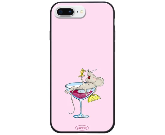 TPU+PC чехол ForFun для Apple iPhone 7 plus / 8 plus (5.5") Мышь в бокале
