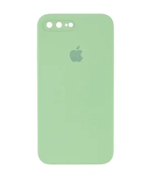 Чехол Silicone Case Square Full Camera Protective (AA) для Apple iPhone 7 plus / 8 plus (5.5") Мятный / Mint