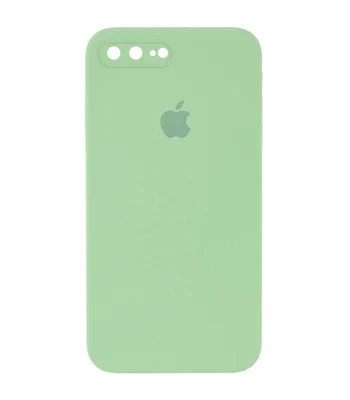 Чехол Silicone Case Square Full Camera Protective (AA) для Apple iPhone 7 plus / 8 plus (5.5") Мятный / Mint