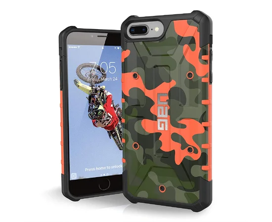 Ударопрочный чехол UAG Pathfinder камуфляж для Apple iPhone 6/6s plus / 7 plus/8 plus Оранжевый