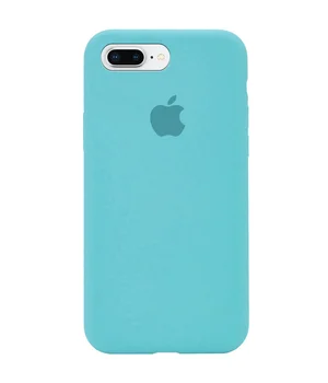 Чехол Silicone Case Full Protective (AA) для Apple iPhone 7 plus / 8 plus (5.5") Бирюзовый / Marine Green