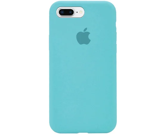 Чехол Silicone Case Full Protective (AA) для Apple iPhone 7 plus / 8 plus (5.5") Бирюзовый / Marine Green