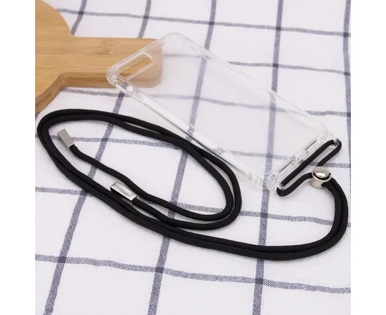 Чехол TPU Crossbody Transparent для Apple iPhone 7 plus / 8 plus (5.5") Черный