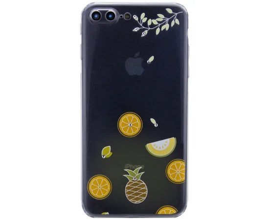 TPU чехол Luxury Diamond full protective для Apple iPhone 7 plus / 8 plus (5.5") Желтый / Тропические фрукты
