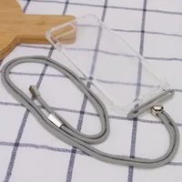 Чохол TPU Crossbody Transparent для Apple iPhone 7 plus / 8 plus (5.5 ") Сірий