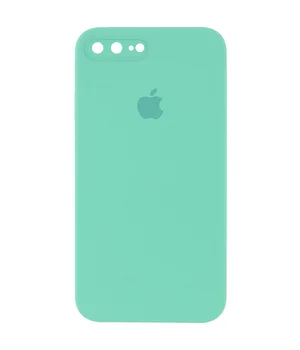 Чехол Silicone Case Square Full Camera Protective (AA) для Apple iPhone 7 plus / 8 plus (5.5") Бирюзовый / Turquoise