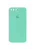 Чехол Silicone Case Square Full Camera Protective (AA) для Apple iPhone 7 plus / 8 plus (5.5") Бирюзовый / Turquoise