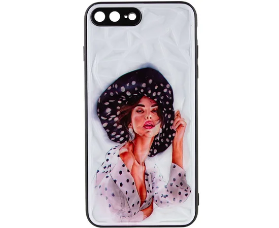 TPU+PC чехол Prisma Ladies для Apple iPhone 7 plus / 8 plus (5.5") Girl in a hat