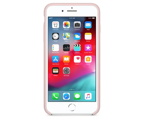 Чехол Silicone case (A) для Apple iPhone 7 plus / 8 plus (5.5") Розовый / Pink Sand